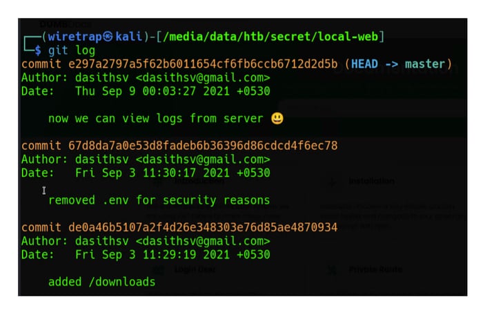 API security secret .git