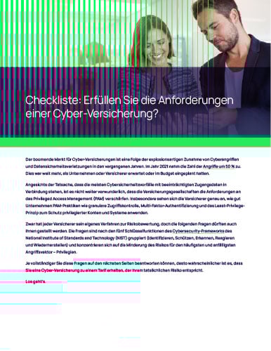 Checkliste: Erfüllen Sie die Anforderungen einer Cyber-Versicherung?