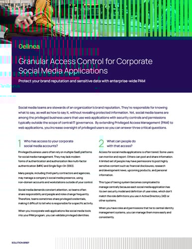 Granular Access Control for Corporate Social Media Applications