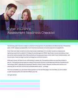 Cyber Insurance Assessment Readiness Checklist Cyber Insurance Assessment Readiness Checklist