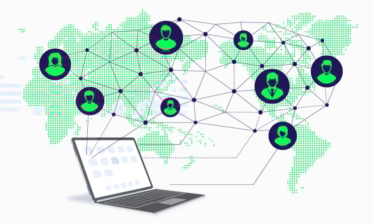 Users and third parties access the network remotely, from anywhere.