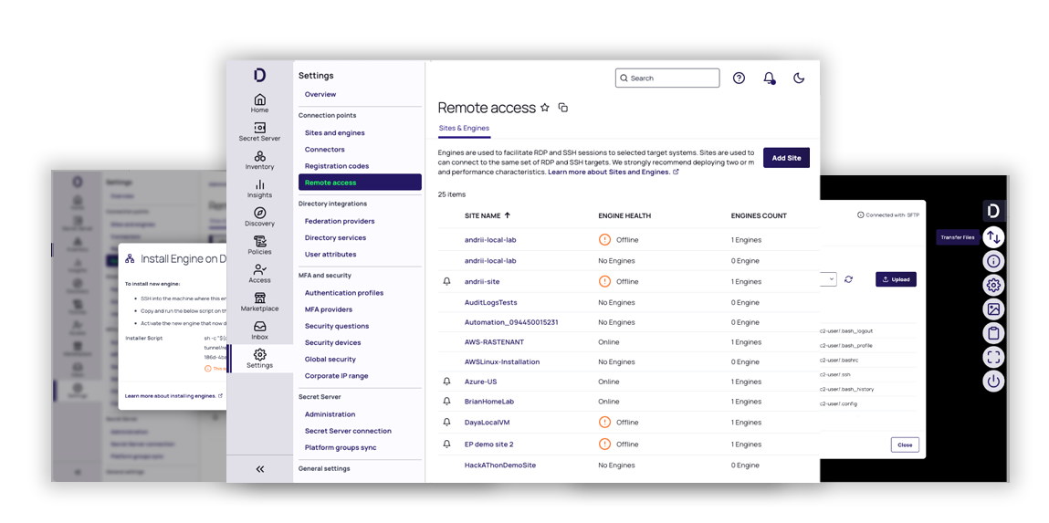 Privileged Remote Access Screenshots Privileged Remote Access Screenshots