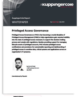 Kuppingercole Privileged Access Governance Whitepaper Kuppingercole Privileged Access Governance Whitepaper